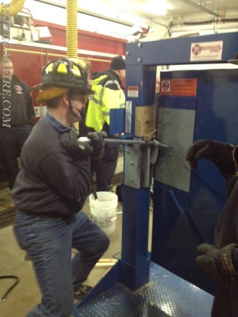 Forcible Entry Training Using Door Simulator At Furnace Woods Station (Sta. 3) On 2/18/15